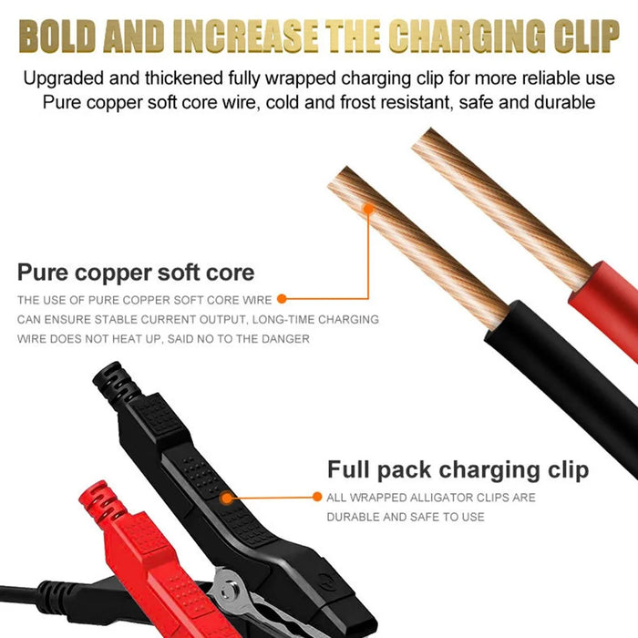 E-FAST TK-360 12V / 6A Car Full Automatic Battery Charger Maintainer Trickle Charger Battery Desulfator - EU Plug - 3