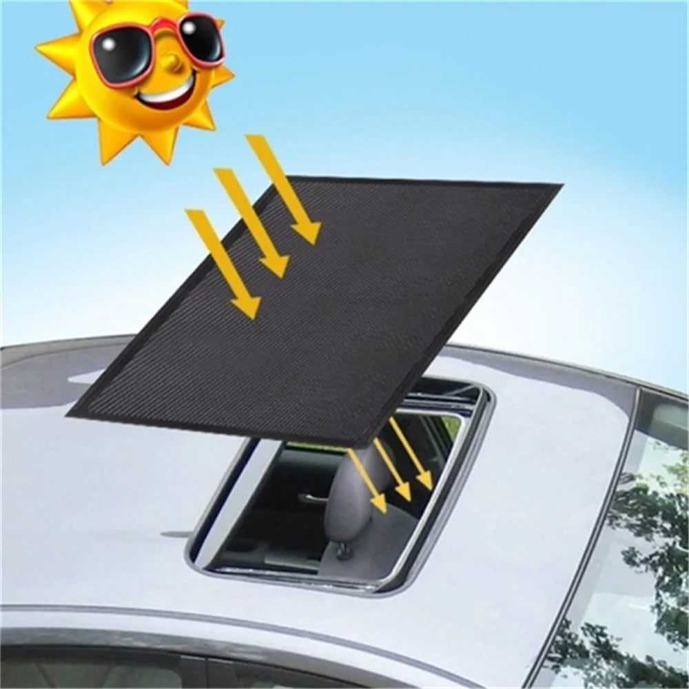 Magnetic Car Sunroof Window Sunshade UV Protection Anti Mosquito Mesh Cover Shading Net, Size L: 100*65cm - 4
