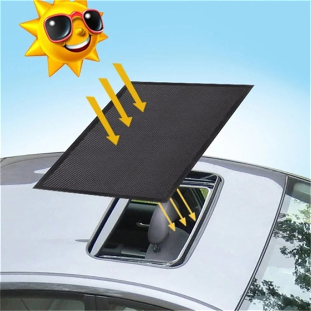 UV Protection Magnetic Car Sunroof Window Sunshade Anti Mosquito Mesh Cover Shading Net, Size S: 95*55cm - 2