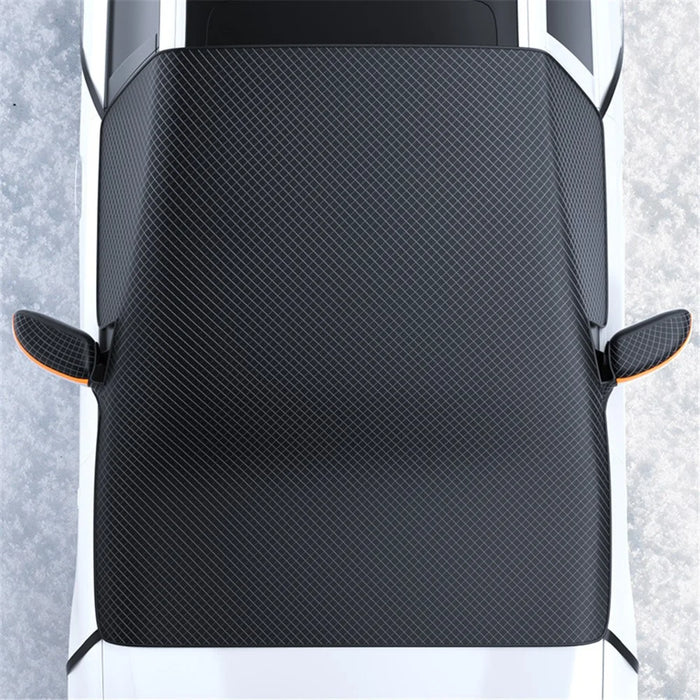 Foldable Car Windshield Sun Shade Magnetic Auto Windshield Cover with Reflective Strips - 6