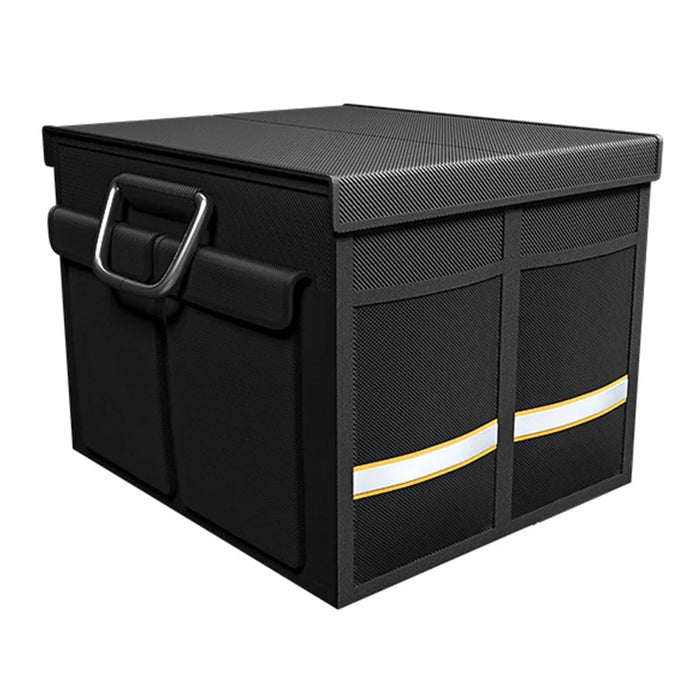 YH-4331 36L Reflective Outdoor Travel Trunk Organizer with Lid Folding Storage Case Car Trunk Box - Black - 1