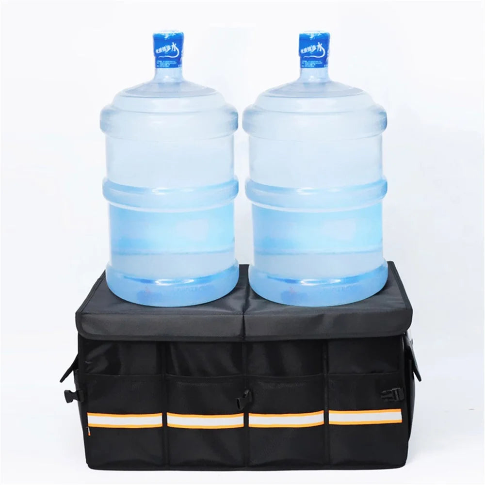 YH-4331 46L Car Trunk Folding Storage Box PP Divider Outdoor Travel Trunk Organizer with Lid - Black - 3