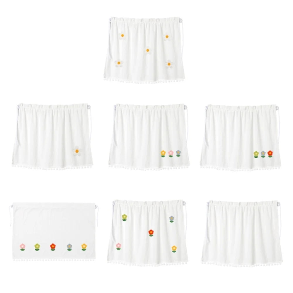 Waffle Fabric Car Window Privacy Protection Curtain Vehicle Side Window Sun Shade Curtain - White - 6