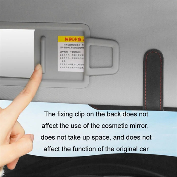 Universal Clip-on Sunglasses Case for Car Sunvisor Card Holder Glasses Storage Box - Black - 5