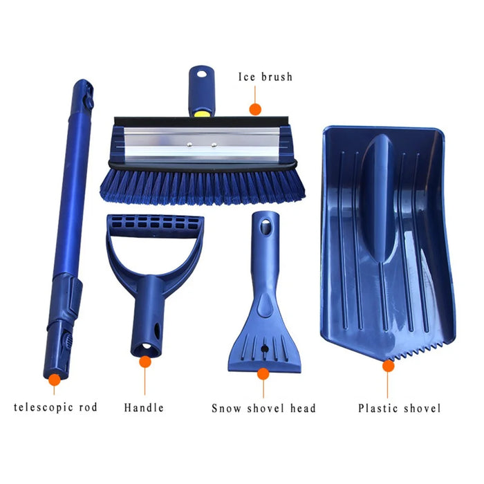B15 Multifunctional Winter Snow Ice Removal Tool Set Telescopic Pole Ice Shovel Kit - 2