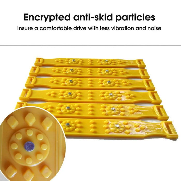R-1539 10Pcs Winter Car Truck Tire Snow Chain TPU+Steel Anti-skid Widen Strap Vehicle Wheel Chain - 4
