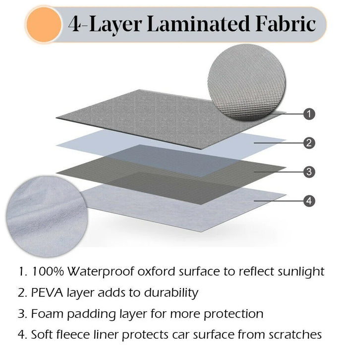 R-3910 Snow Ice Protection Reflective Car Front Windshield Protector Cover Sun Shade - 4