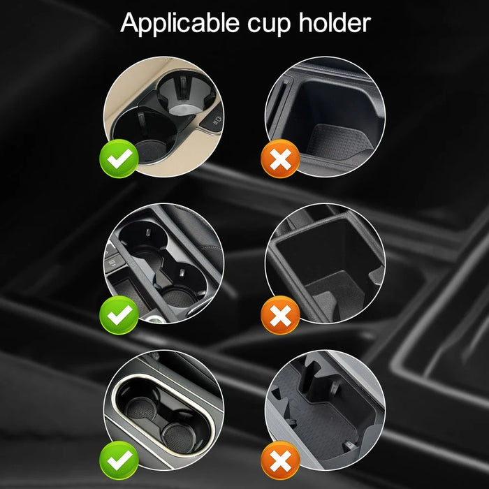 SD-1039 Plastic Car Cup Holder Expander Adapter with Adjustable Base for Drinks Mugs Bottles - 4