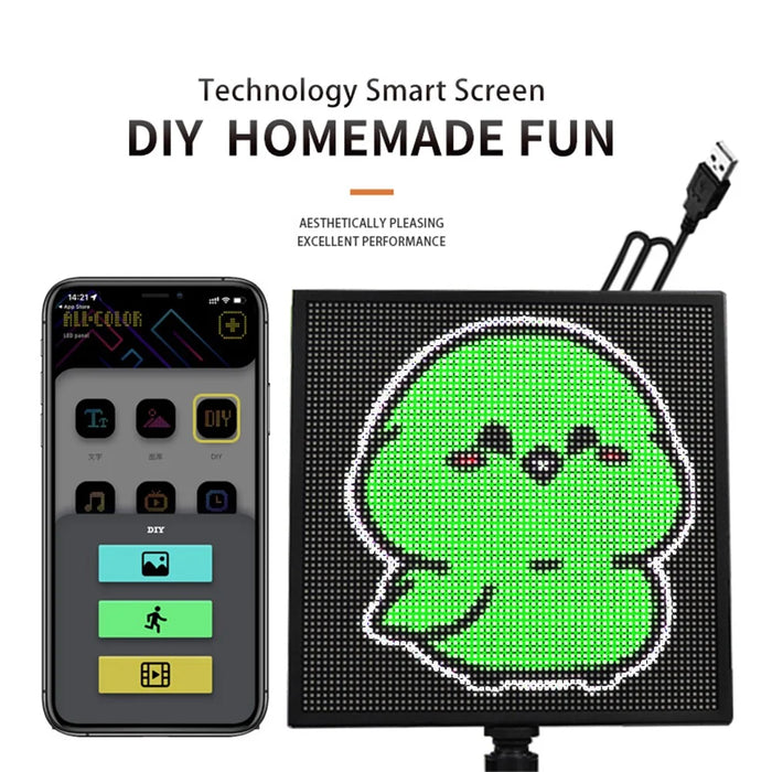 P64L Car LED Sign App Programmable Rear Windshield Scrolling Message LED Matrix Panel DIY Text Pattern Expression Screen - 7
