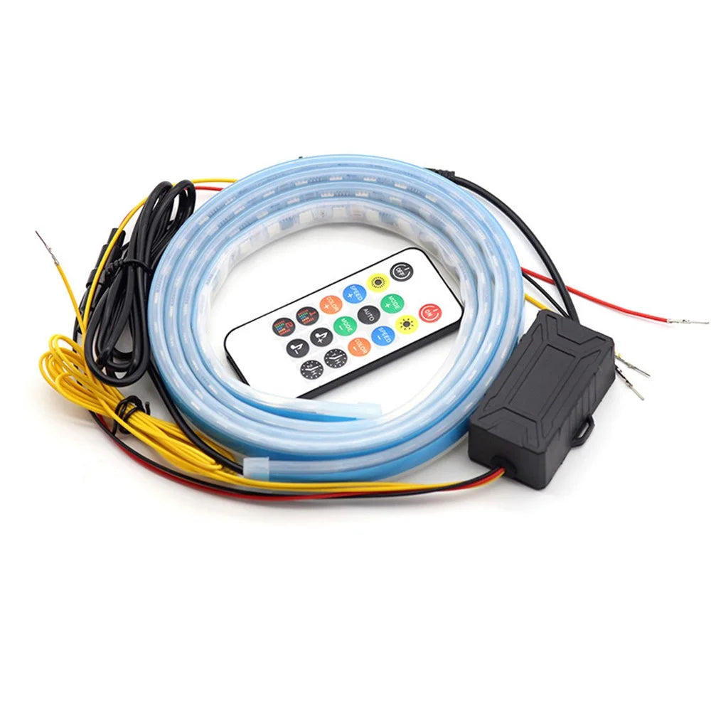G15F 1.5m Car Hood LED Strip Lights Exterior Lights PVC Engine Hood Guide Decorative Light for Car Truck - 2