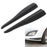 1 Pair Solid Color Car Front Bumper Protectors Strips Anti-Collision Silicone Trim Covers, Size L - Black - 1