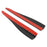 1 Pair Solid Color Car Front Bumper Protectors Strips Anti-Collision Silicone Trim Covers, Size L - Black - 2