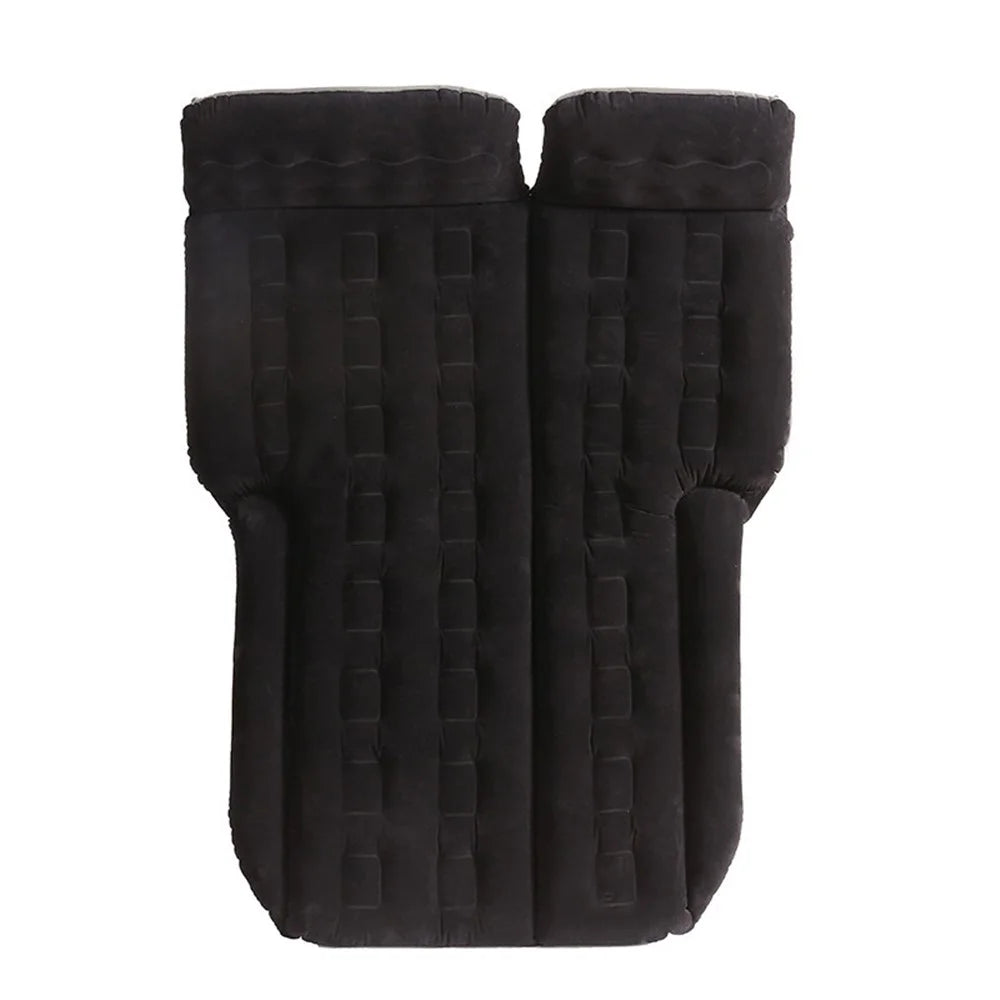 BY-688 Inflatable SUV Air Mattress Camping Bed PVC + Flocking Car Travel Sleeping Bed - Black - 1