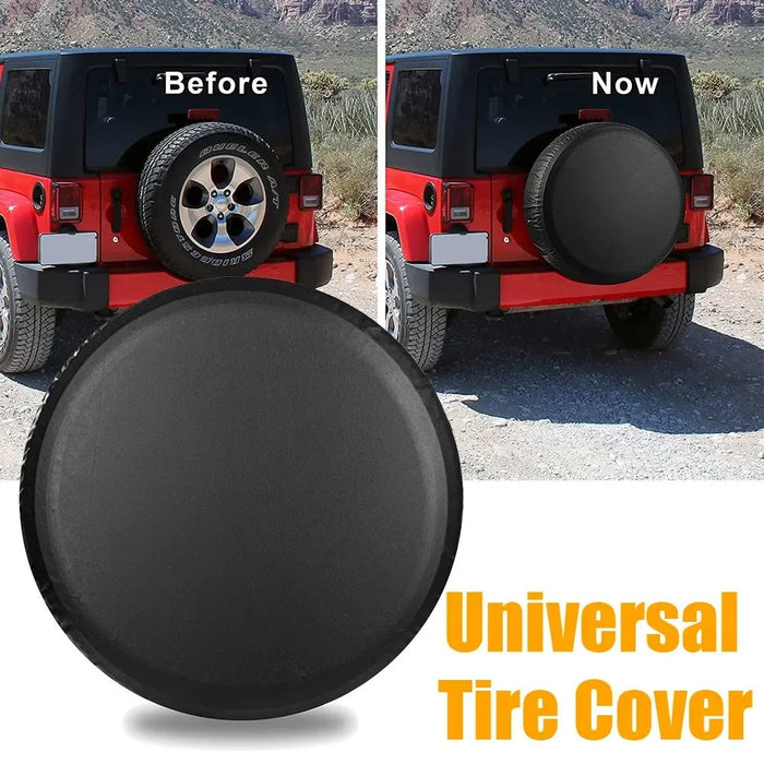 KG0167 12-Inch SUV Truck Wheel Cover Protector Litchi Texture Leather Car Tire Cover for 20-22 Inch Tire - 3