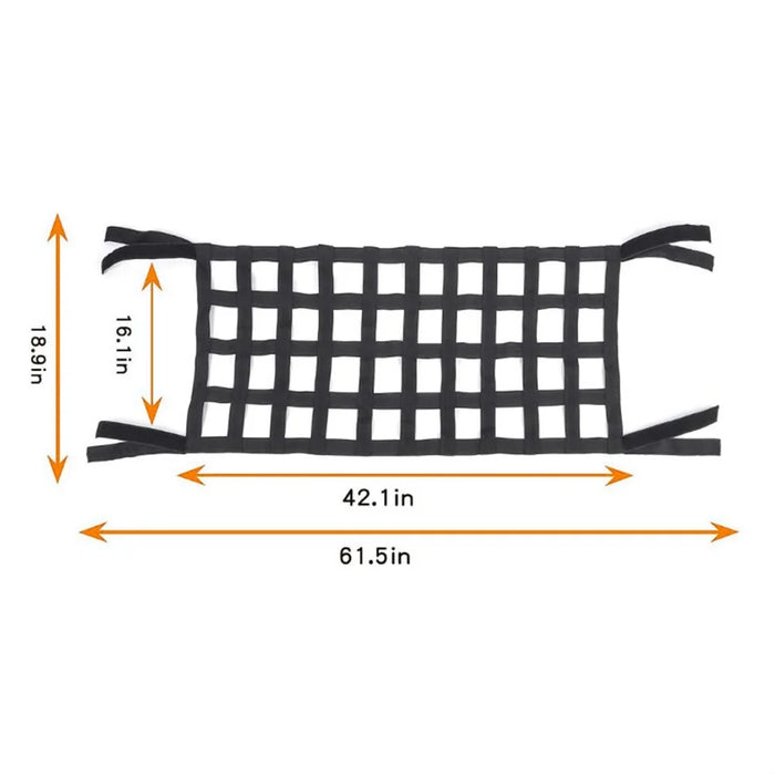 KG0091 Car Roof Cargo Net SUV Cargo Storage Mesh Hammock Automotive Accessory - 7