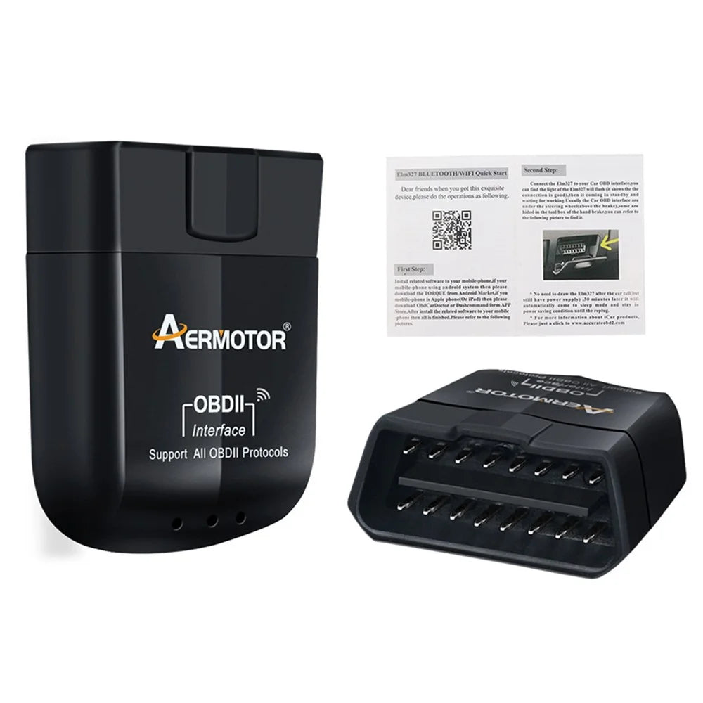 AERMOTOR ELM327 WIFI V1.5 OBD2 Scanner Car OBDII Code Reader Diagnostic Tool (Chip: PIC18F25K80) - 5