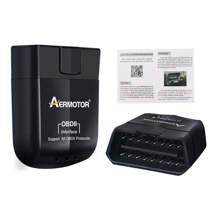 AERMOTOR ELM327 V1.5 OBD 2 Scanner Bluetooth-compatible 4.0 Car OBD2 Reader Check Engine Scan Tool (Chip: PIC18F25K80) - 5