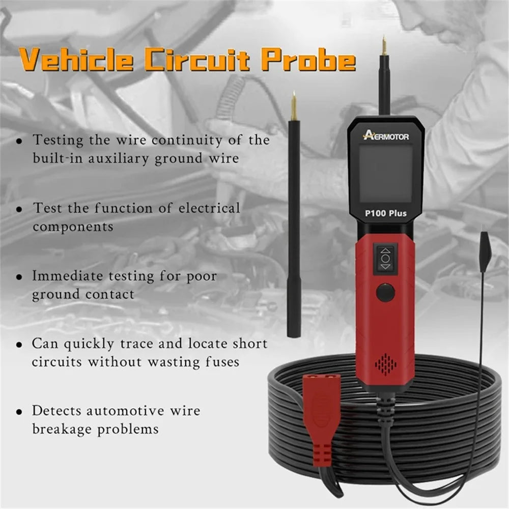 AERMOTOR P100 Plus Vehicle Circle Probe Electrical System Automotive Circuit Tester Power Circuit Probe Kit - 4
