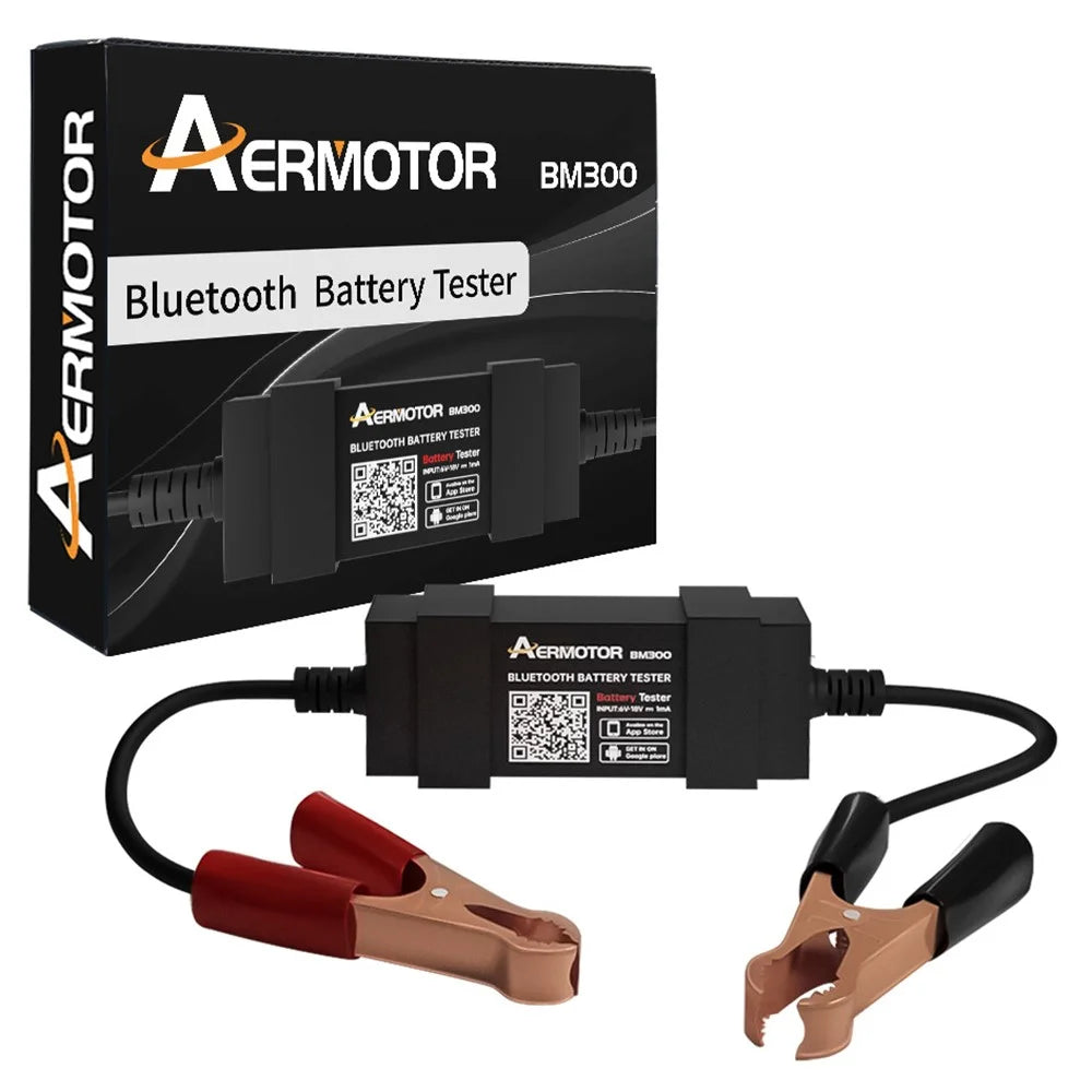 AERMOTOR BM300 Car Battery Tester Wireless Bluetooth-compatible 12V Car Battery Testing Charging Cranking Analyzer for Android iOS - 1