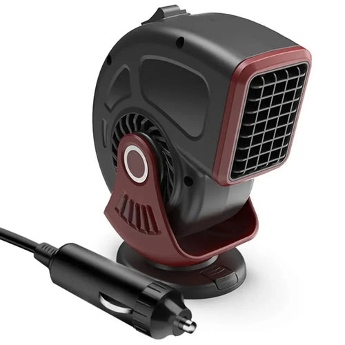 9769 12V Car Heater Lightweight Defrost and Defog Car Warmer Cigarette Lighter Vehicle Heating Device - Black  /  Red - 1