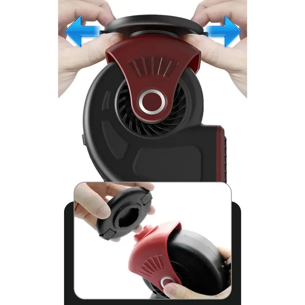9769 12V Car Heater Lightweight Defrost and Defog Car Warmer Cigarette Lighter Vehicle Heating Device - Black  /  Red - 6