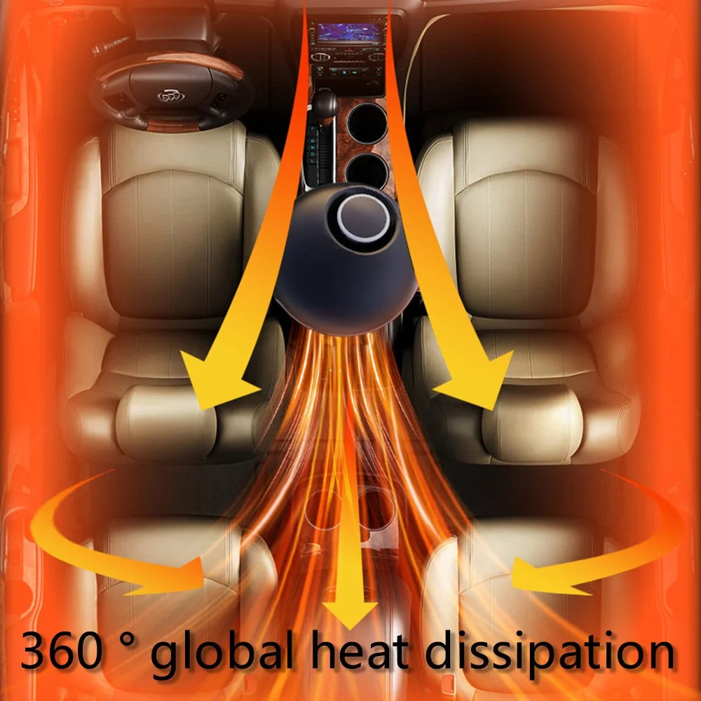 9777 12V 150W Auto Heater 360 Degree Rotation Fan Car Heater Cooler ABS Demister Defroster - 6
