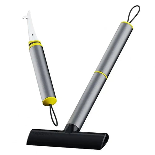 9718 TPU+Aluminum Alloy 2-in-1 Car Window Double-sided Snow Removal Shovel Tire Gravel Cleaning Tool - 1