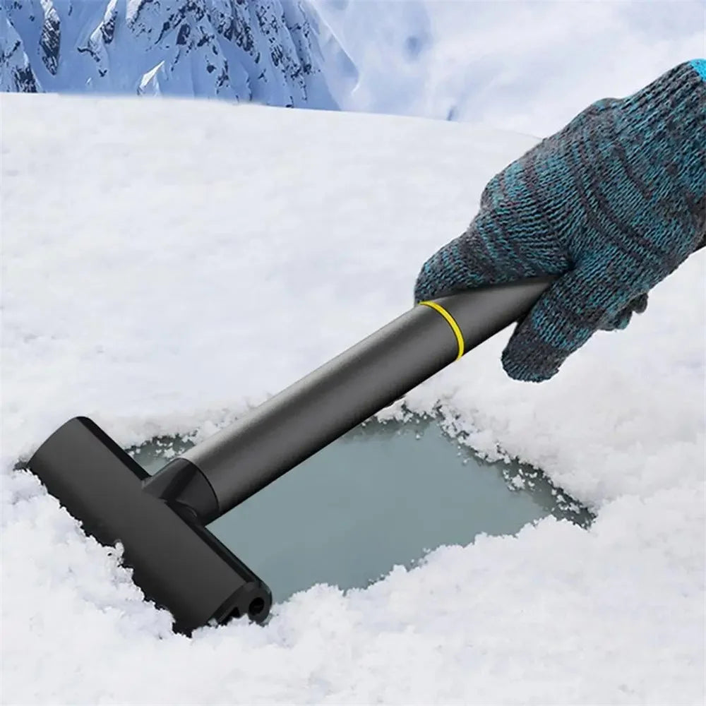 9718 TPU+Aluminum Alloy 2-in-1 Car Window Double-sided Snow Removal Shovel Tire Gravel Cleaning Tool - 3