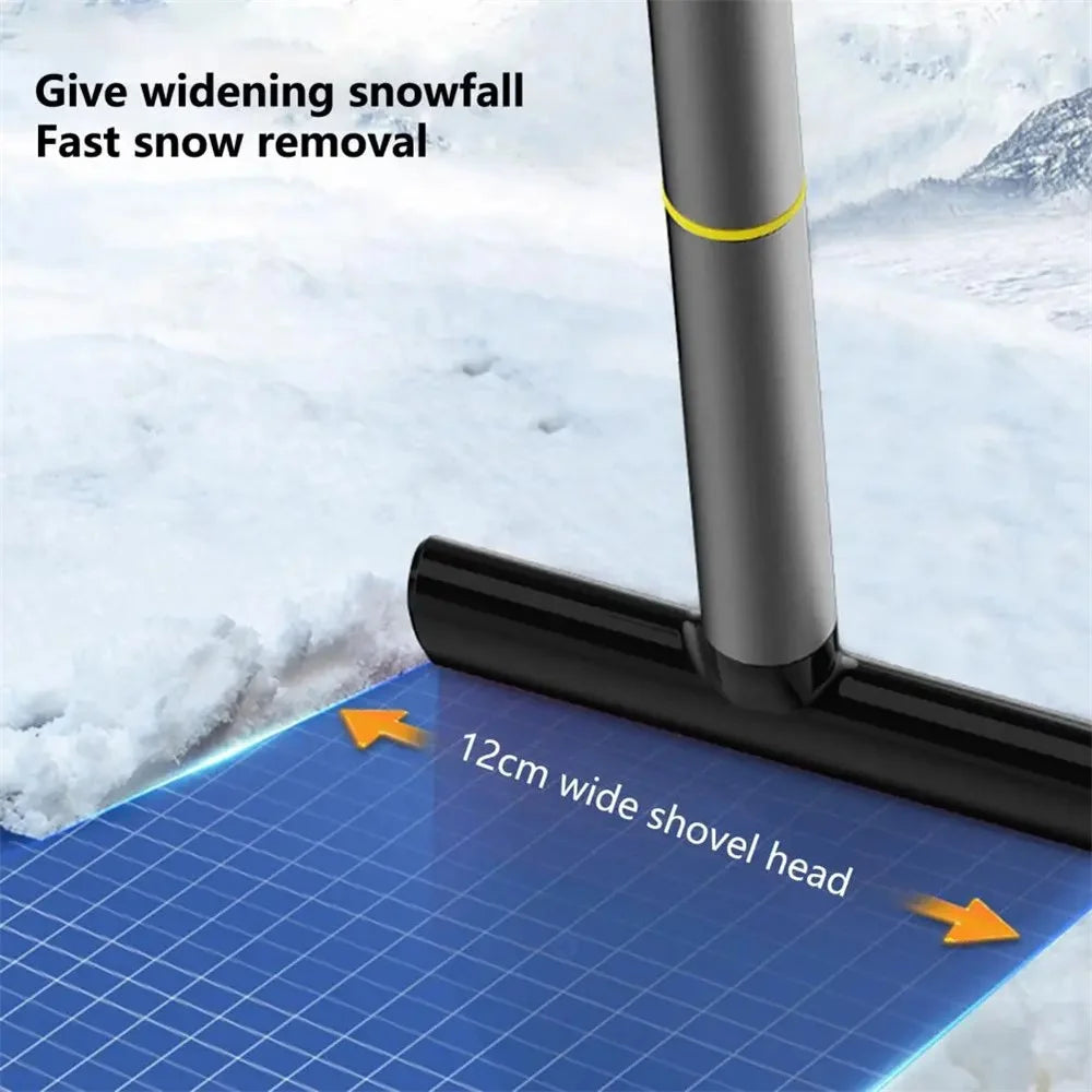 9718 TPU+Aluminum Alloy 2-in-1 Car Window Double-sided Snow Removal Shovel Tire Gravel Cleaning Tool - 5
