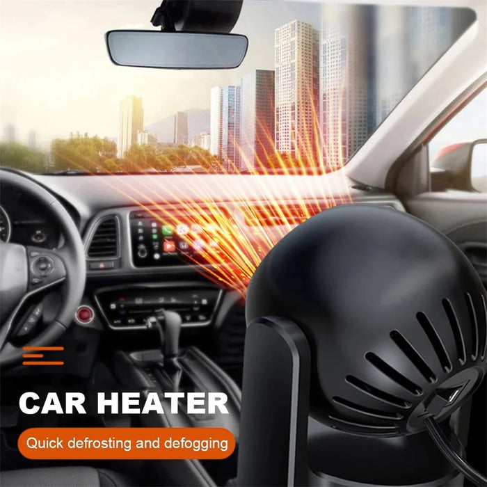 9709 12V Car Interior Hot / Cold Wind Fan Windshield Defrosting Defogging ABS Heater - White - 3