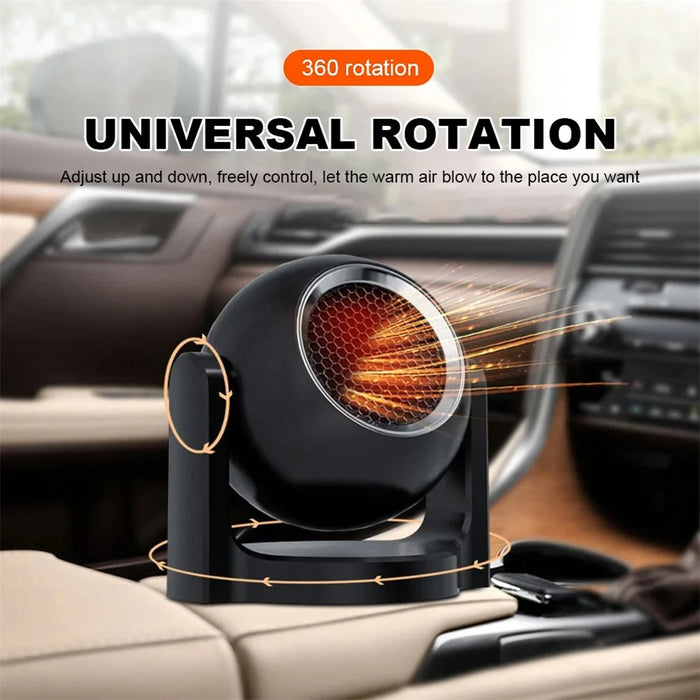 9709 12V Car Interior Hot / Cold Wind Fan Windshield Defrosting Defogging ABS Heater - White - 4