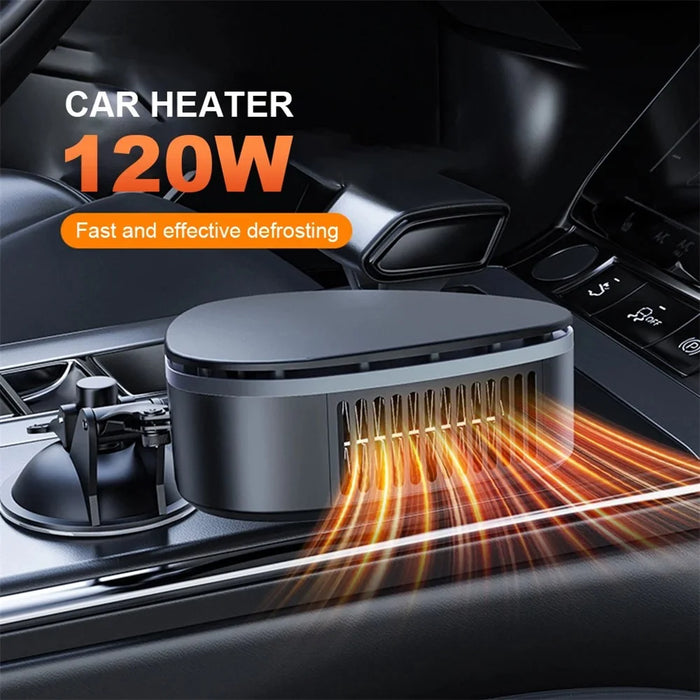 9741A 12V Portable Car Heater with Suction Bracket Defogger Defroster 2 in 1 Fast Heating / Cooling Fan, Purifying Version - 2