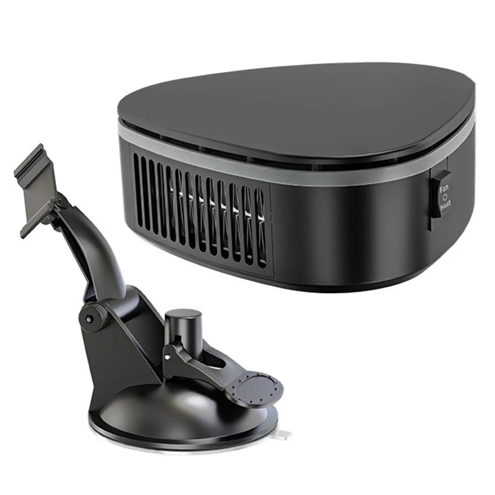 9739A Car Heater 12V Portable Windshield Fast Car Warmer 2-in-1 Heating / Cooling Fan with Suction Holder, Standard Version - 1