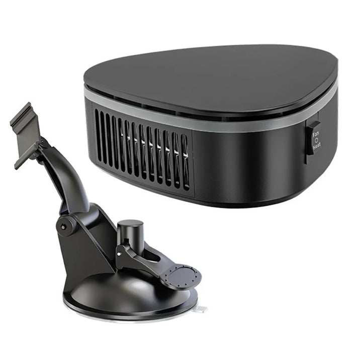 9739A Car Heater 12V Portable Windshield Fast Car Warmer 2-in-1 Heating / Cooling Fan with Suction Holder, Standard Version - 1