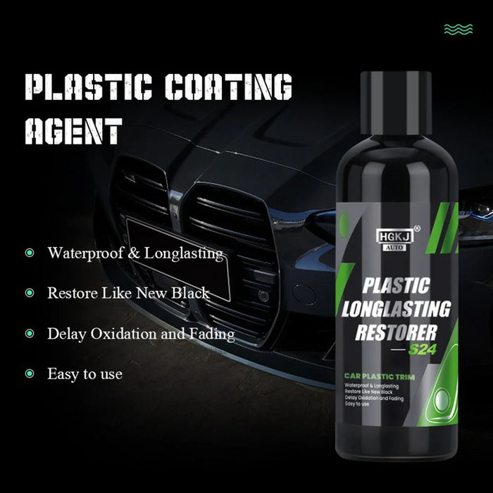 HGKJ AUTO-S24 300ml Car Plastic Restorer Longlasting Trim Waterproof Discoloured Plastic Renovator - 2