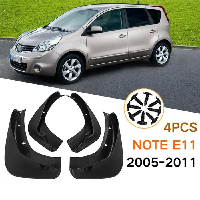 4Pcs / Set Car Mudguard Mud Flaps for Nissan Note 2005-2011 LIVINA Front and Rear Mudflaps Splash Fender Kit Auto Accessories - 2