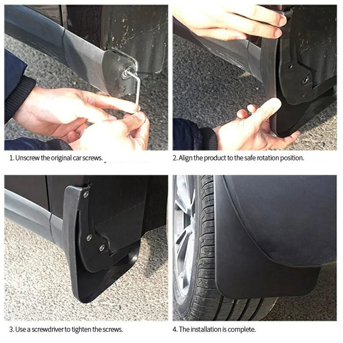 4Pcs / Set Soft PC Mudguard Mud Flaps for BYD Seagull 2023 Front and Rear Car Mudflaps Splash Fender Kit - 7