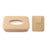 Automotive Interior Litchi Texture PU Leather Car Sun Visor Tissue Box Card Clip Set - Beige - 1