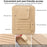 Automotive Interior Litchi Texture PU Leather Car Sun Visor Tissue Box Card Clip Set - Beige - 4