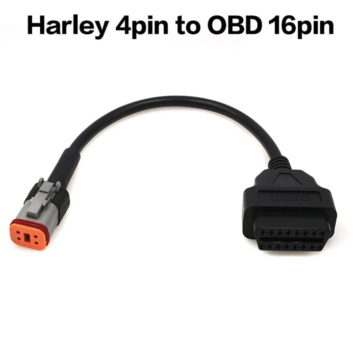 OBD II 16Pin to 4Pin Adapter Cable for Harley Motorcycles 4Pin Converter Cable - 2
