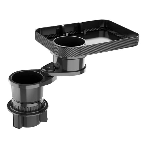 CARFU AC-2387 Car Cup Holder 360-Degree Adjustable Drink Holder with Food Tray - 1
