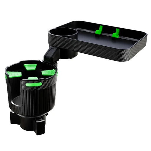 CARFU AC-2392 Square Car Tray Removable Large Insulated Cup Coffee Food Container Car Cup Holder - Green - 1