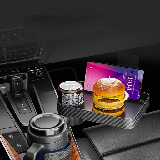 CARFU AC-2392 Square Car Tray Removable Large Insulated Cup Coffee Food Container Car Cup Holder - Green - 2