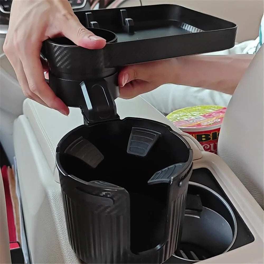 CARFU AC-2392 Square Car Tray Removable Large Insulated Cup Coffee Food Container Car Cup Holder - Green - 3