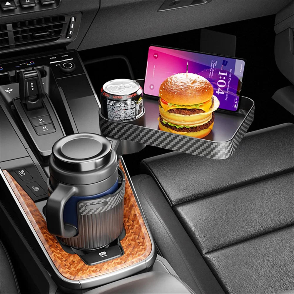 CARFU AC-2392 Square Car Tray Removable Large Insulated Cup Coffee Food Container Car Cup Holder - Green - 5