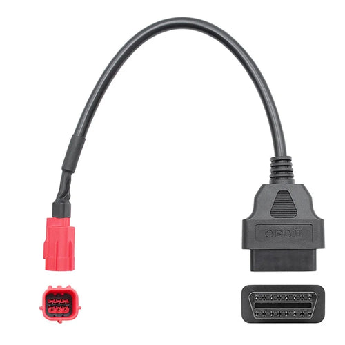 AERMOTOR OBD Adapter Cable 16Pin to 6Pin Diagnosis Detector Cord for Honda Motorcycle 6Pin - 1