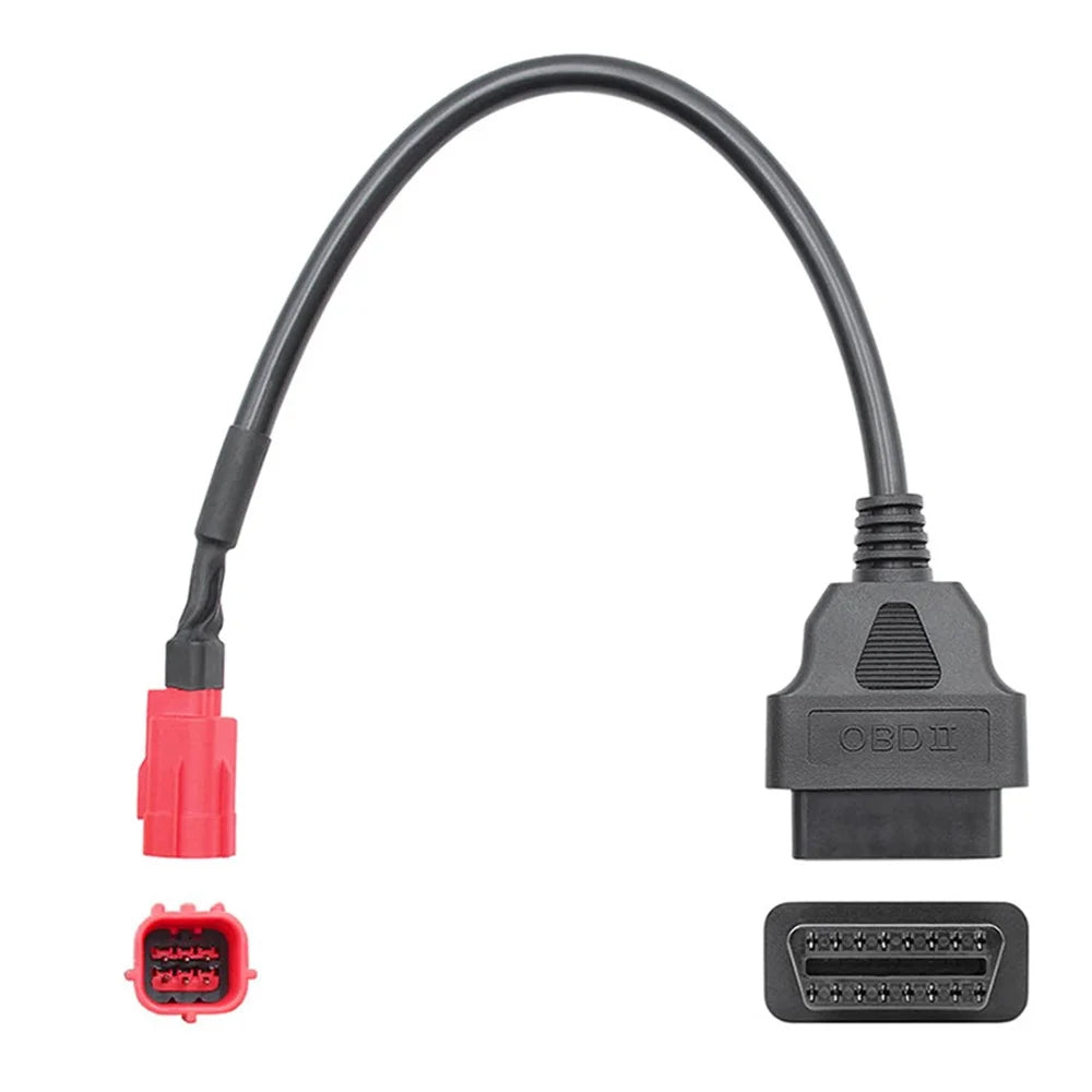 AERMOTOR OBD Adapter Cable 16Pin to 6Pin Diagnosis Detector Cord for Honda Motorcycle 6Pin - 1