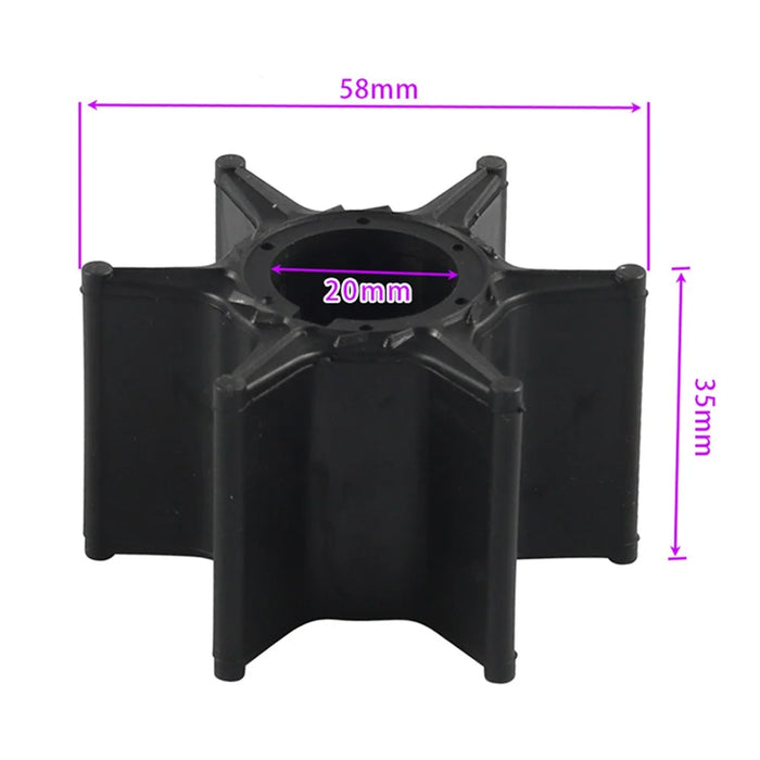 A8533 6-Blade Rubber Water Pump Impeller Replacement for Yamaha, OE: 67F-44352-01 - 7