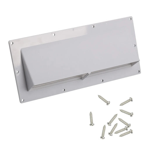 A8664 PP RV Range Motorhome Trailer Hood Exhaust Vent Cover Enhance Airflow (Include 10Pcs Screws) - White - 1