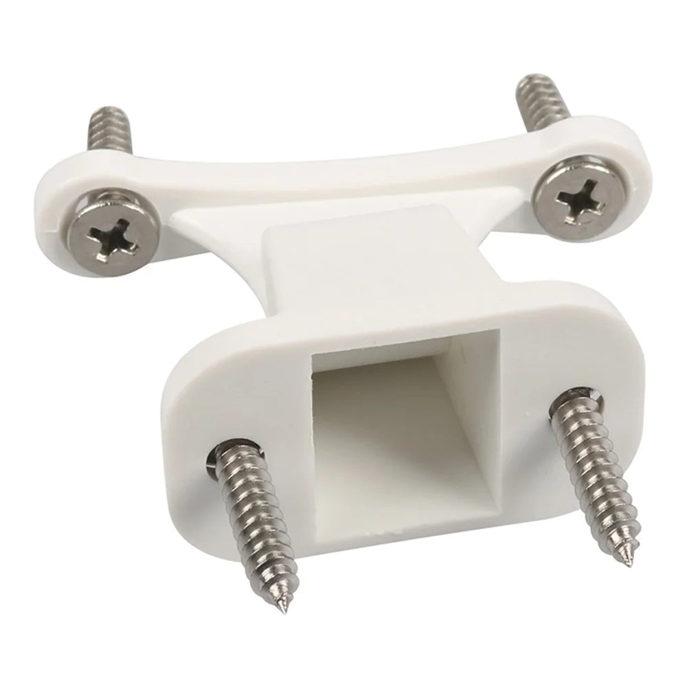 A8624 2Pair White T-Shape Door Retainer Kit Door Stop Retaining Catch Holder Set with Screws for Camper RV Motorhome #2-2 - 6
